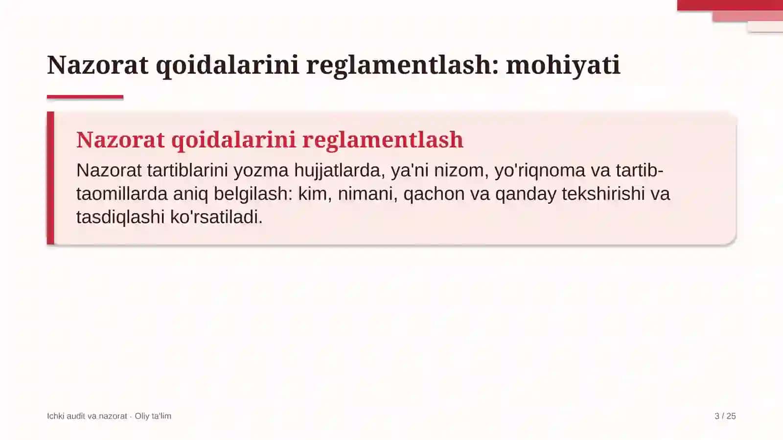 statistika organlarida nazorat qoidalarini reglamentlash 8494 3