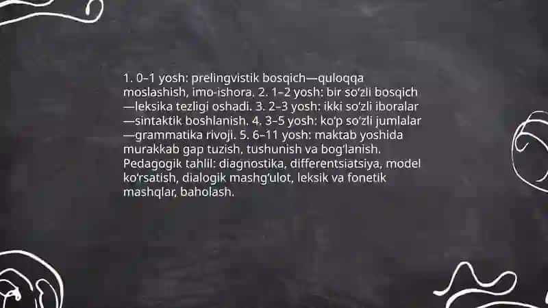 O'quvchilarning og'zaki va bog'lanishli nutqini o'stirish mazmuni 3