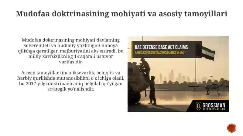 O‘zbekiston Respublikasi Mudofaa doktrinasi, uning harbiy qonunchilik tizimidagi o‘rni va ahamiyati 3