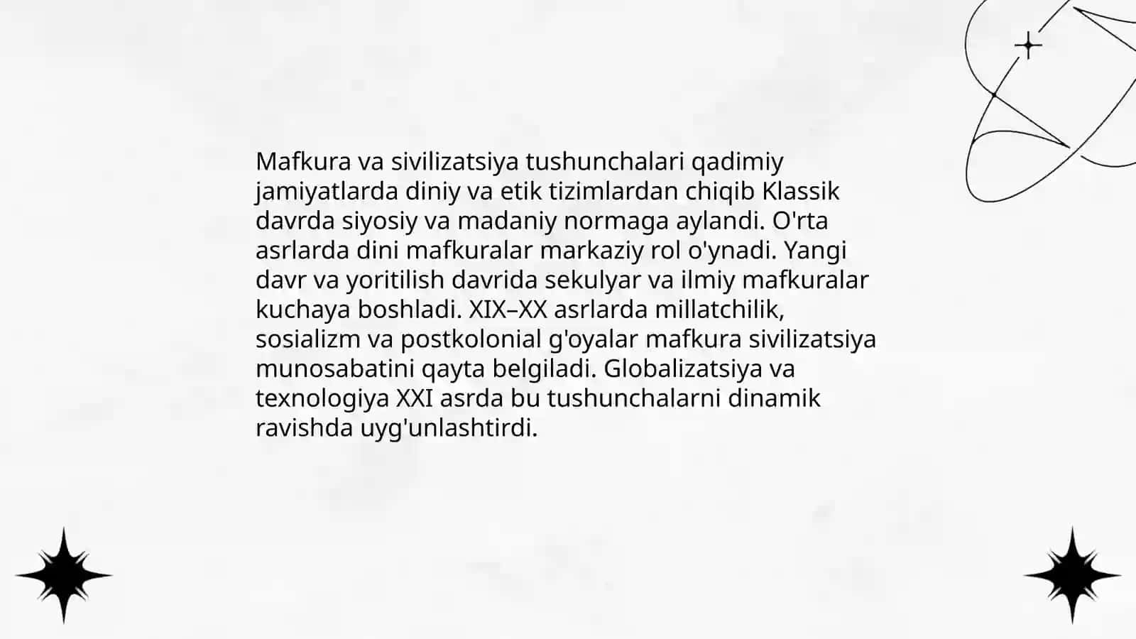 Mafkura va sivilizatsiya tushunchalari 3