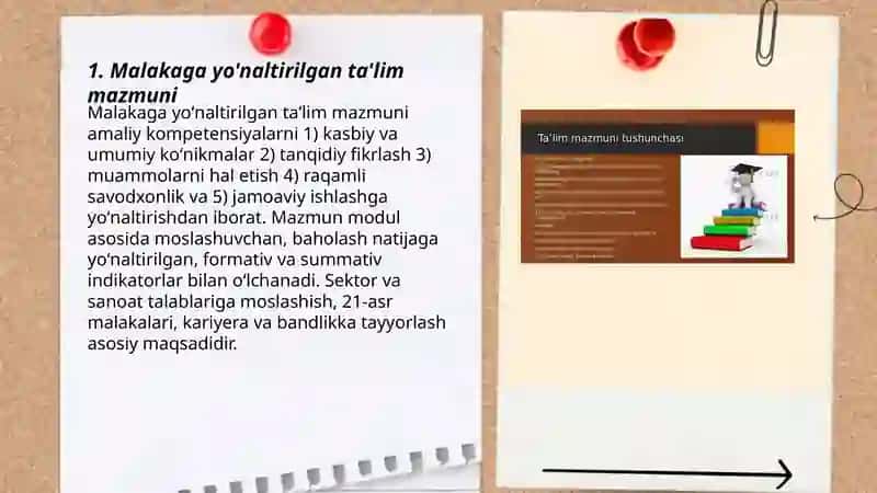 Malakaga yo'naltirilgan ta'lim mazmuni 3