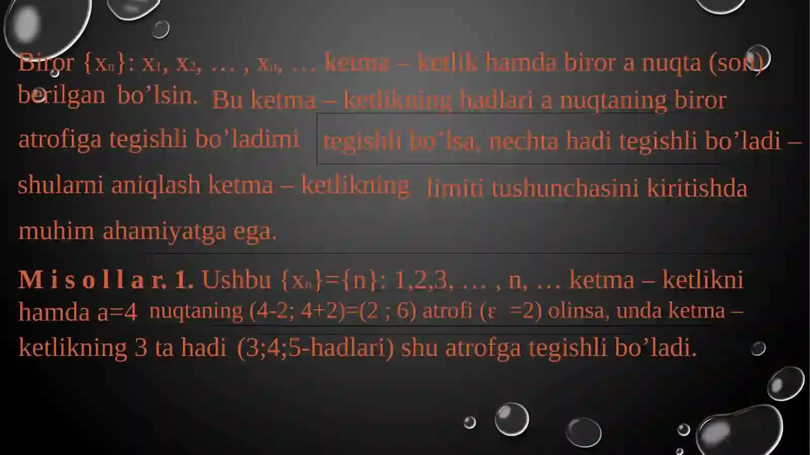 Oliy matematika fanidan taqdimot loyihasi 3