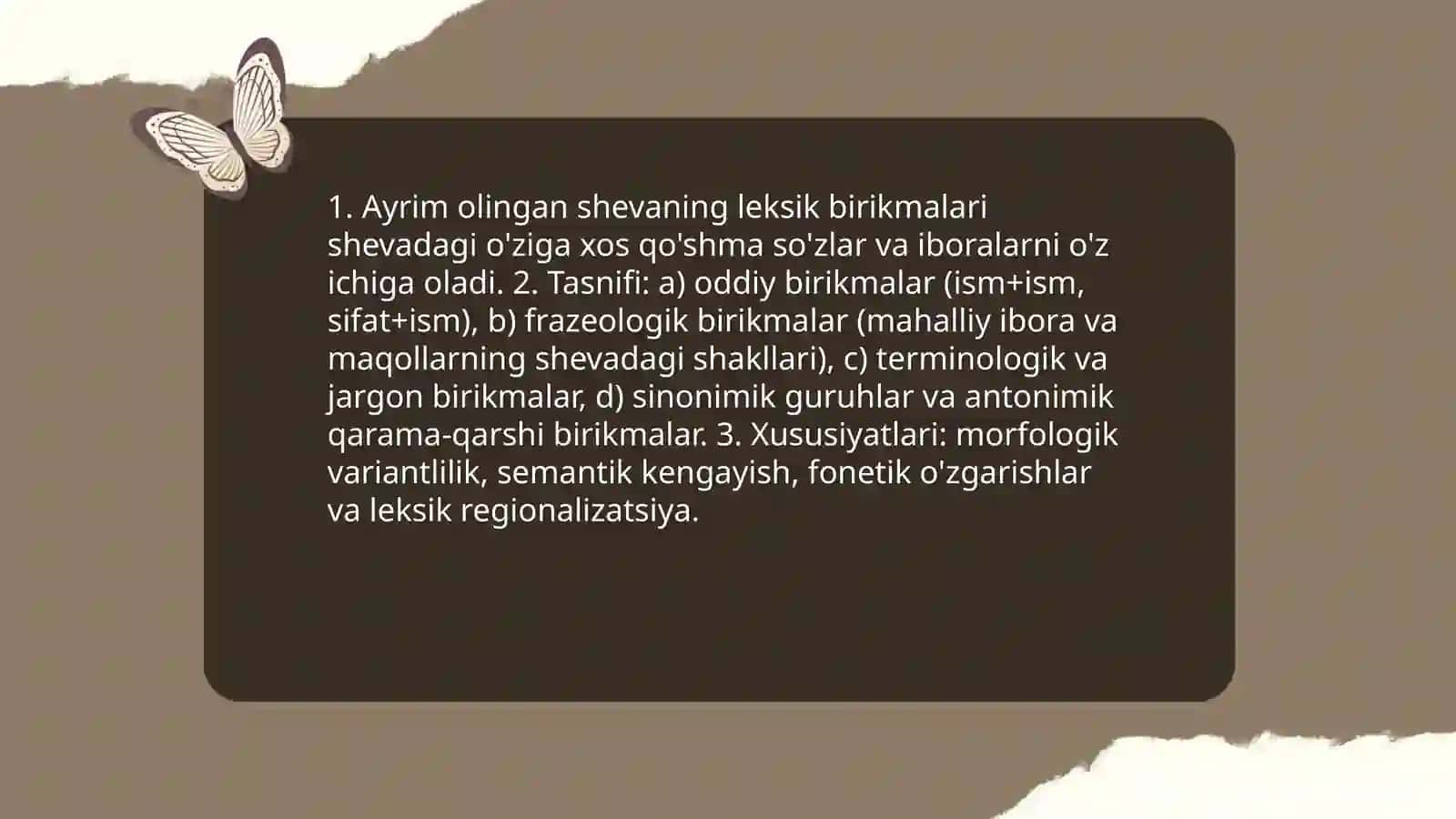 Ayrim olingan shevaning leksik xususiyatlari 3