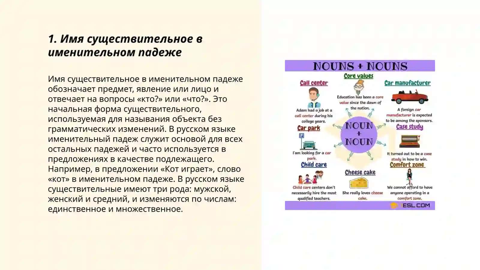 Падежи имен существительных 3