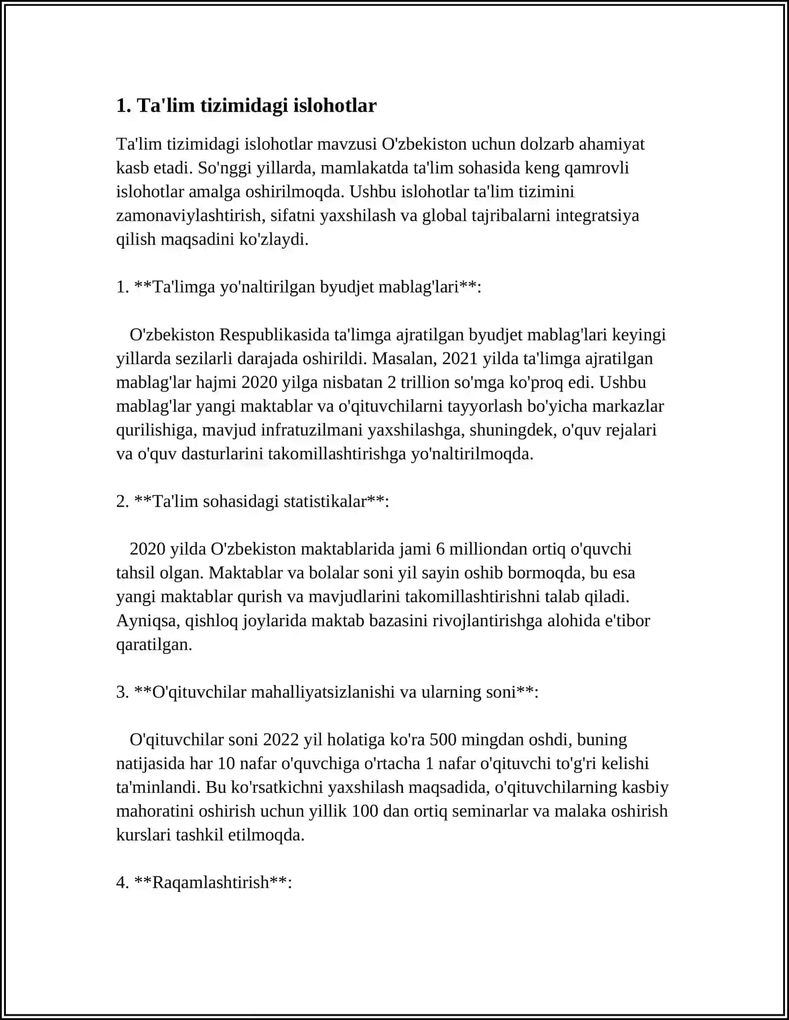 O'ZBEKISTON RESPUBLIKADAGI IJTIMOIY SOHADAGI ISLOHATLAR 3