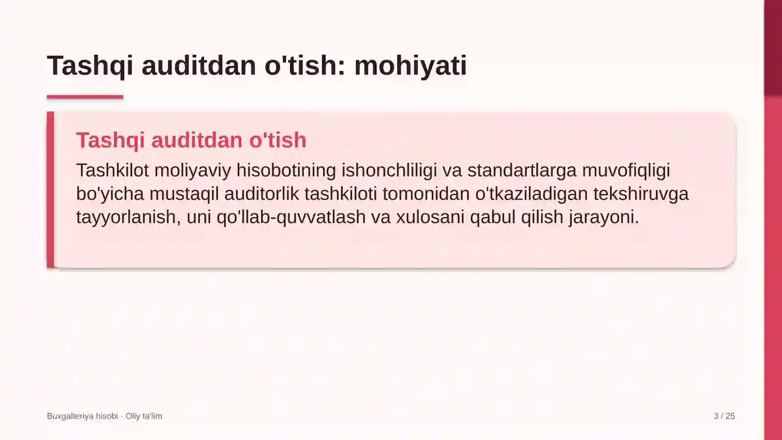 elektron hujjat aylanishi tizimlarida tashqi auditdan o'tish 5592 3