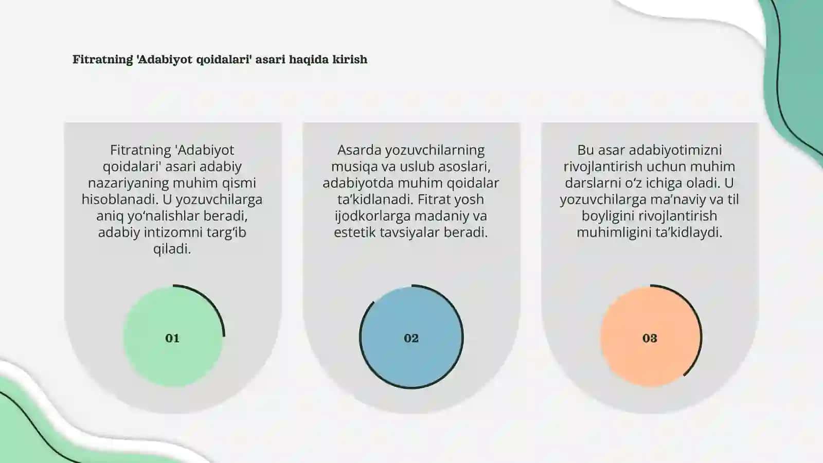 Fitratning "Adabiyot qoidalari" 3