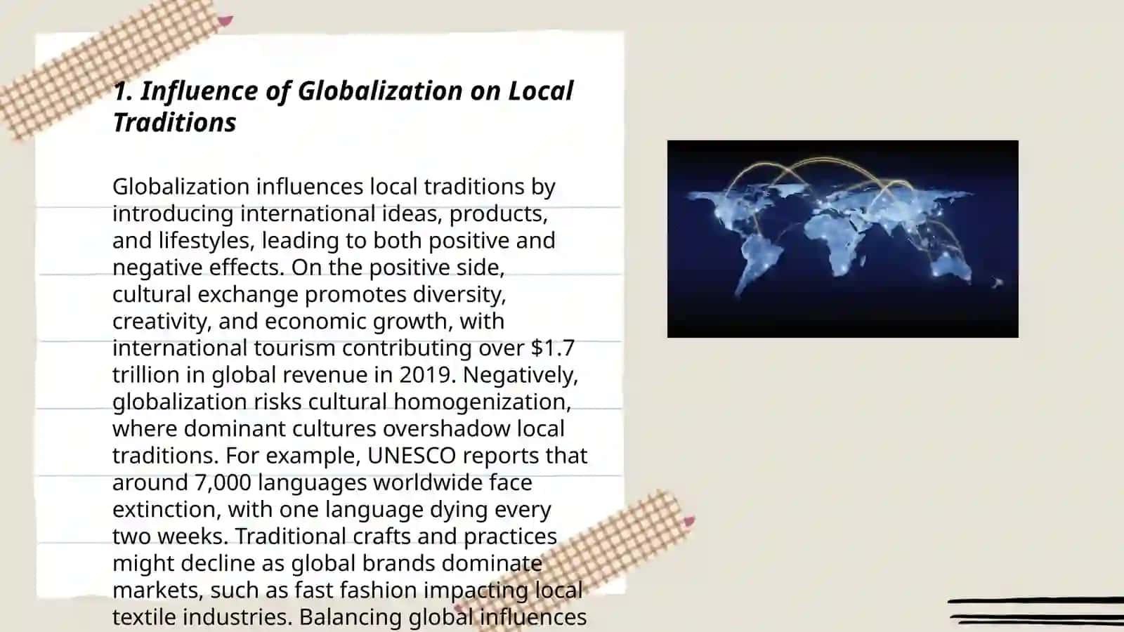The effect of globalization to cultures 3
