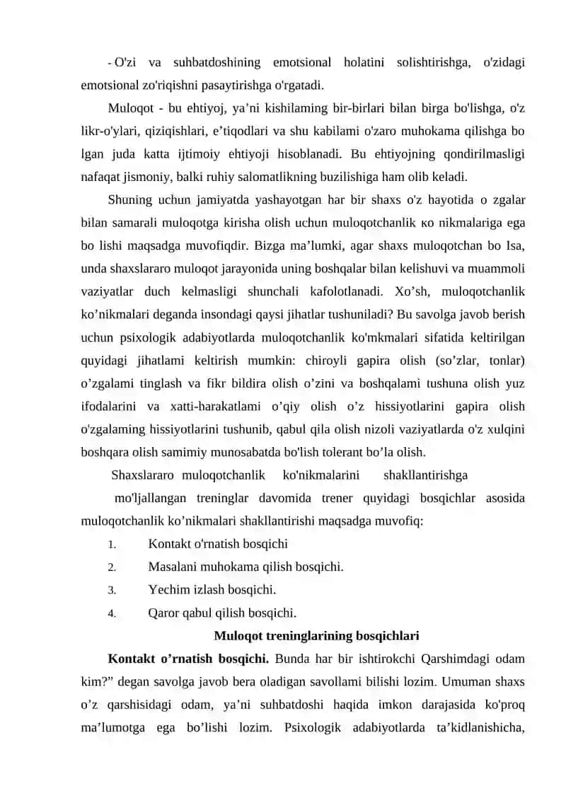 Muloqot treninglari 3