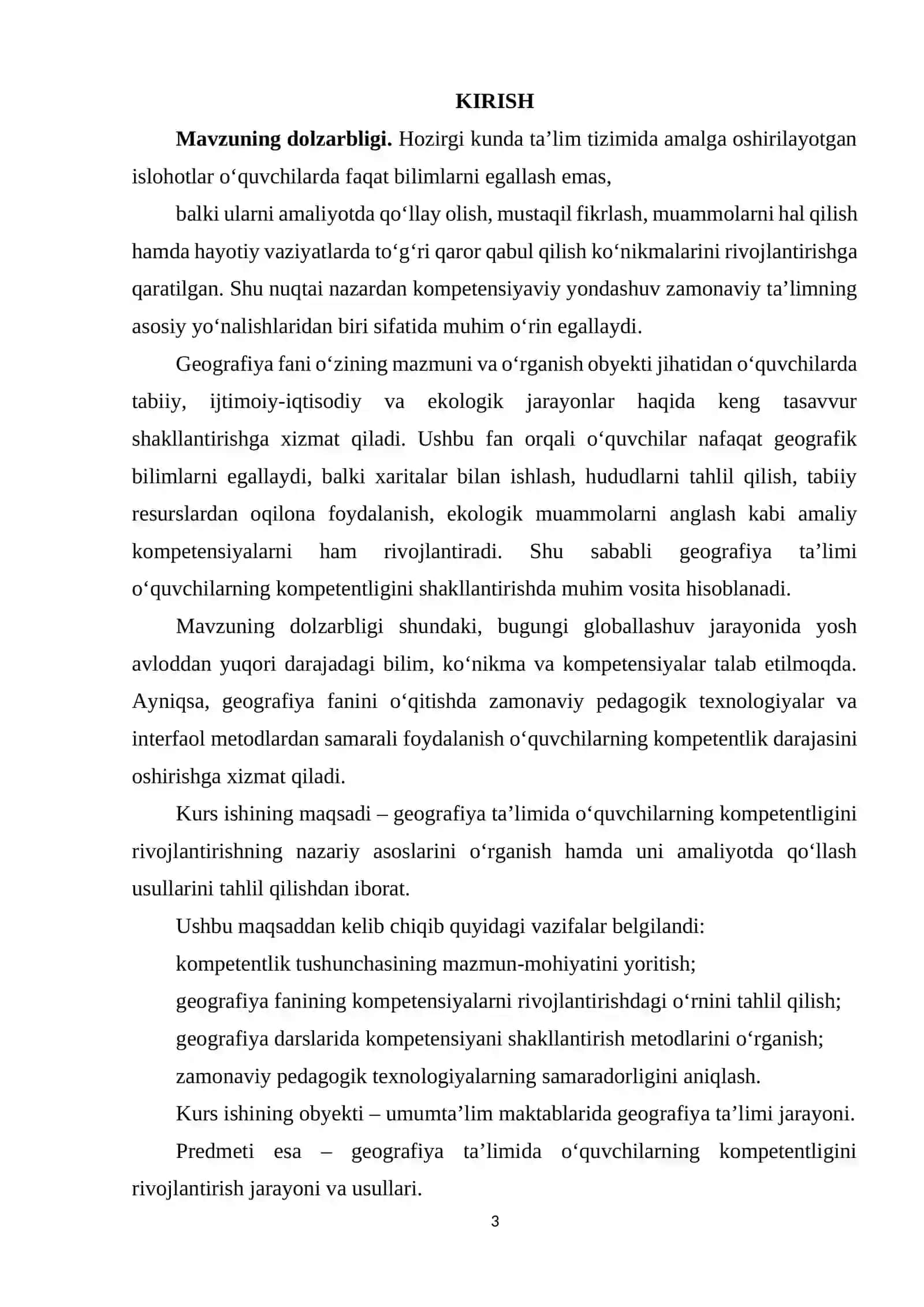 GEOGRAFIYA TA’LIMIDA O‘QUVCHILARNING KOMPETENTLIGINI RIVOJLANTIRISH 3