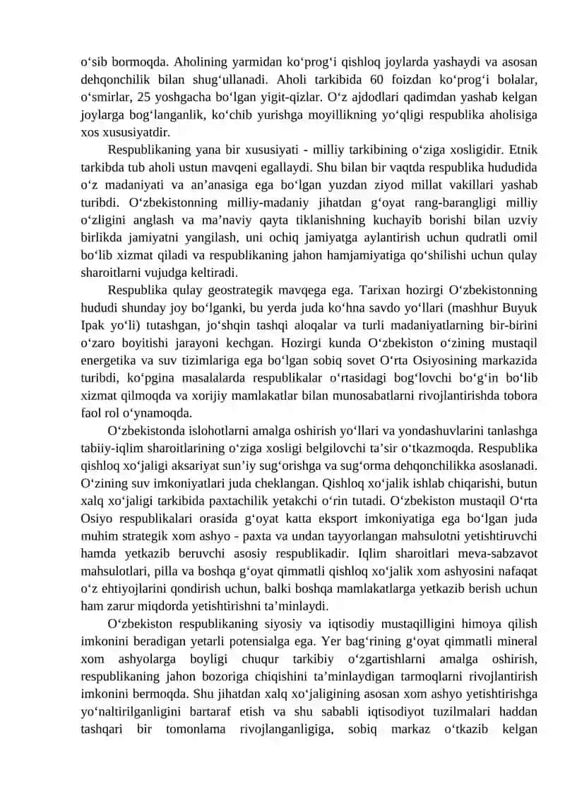 O‘zbekistonning o‘ziga xos istiqlol va taraqqiyot yo‘li 3