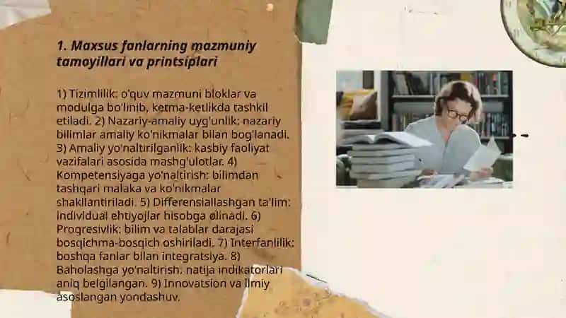 Maxsus fanlarni o’qitish mazmuni 3