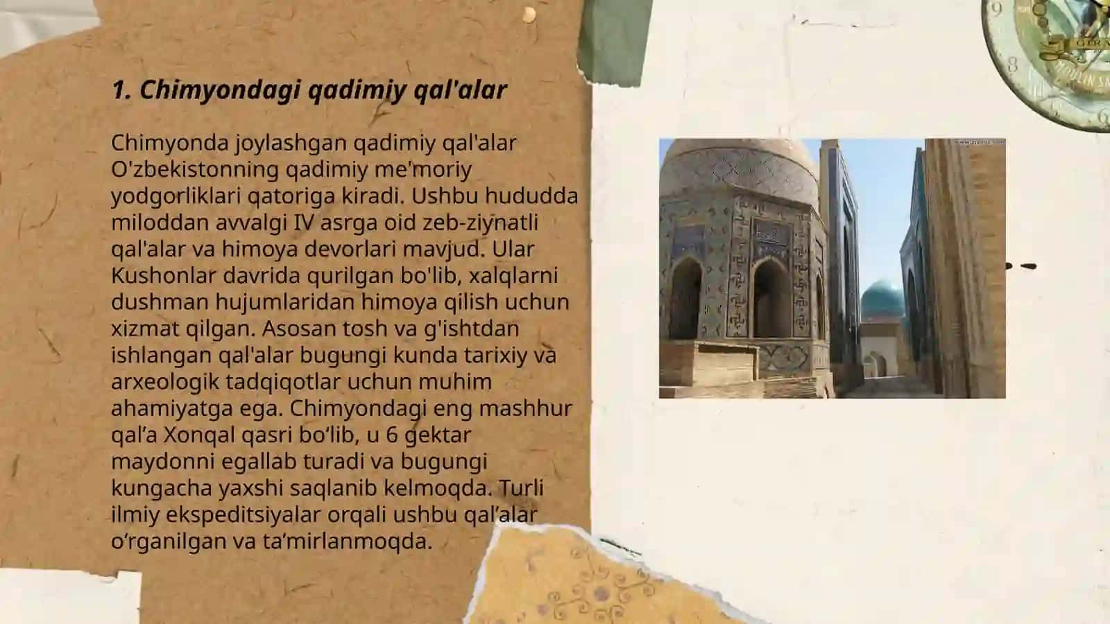 Chimyon shaharchasining tarixiy joylari 3