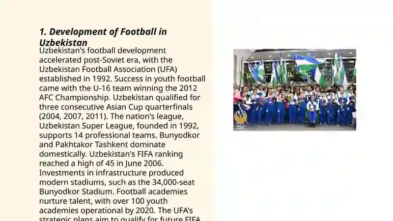 Development of Football in Uzbekistan 3