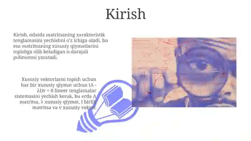 Chiziqli algebra masalalarini yechish 3