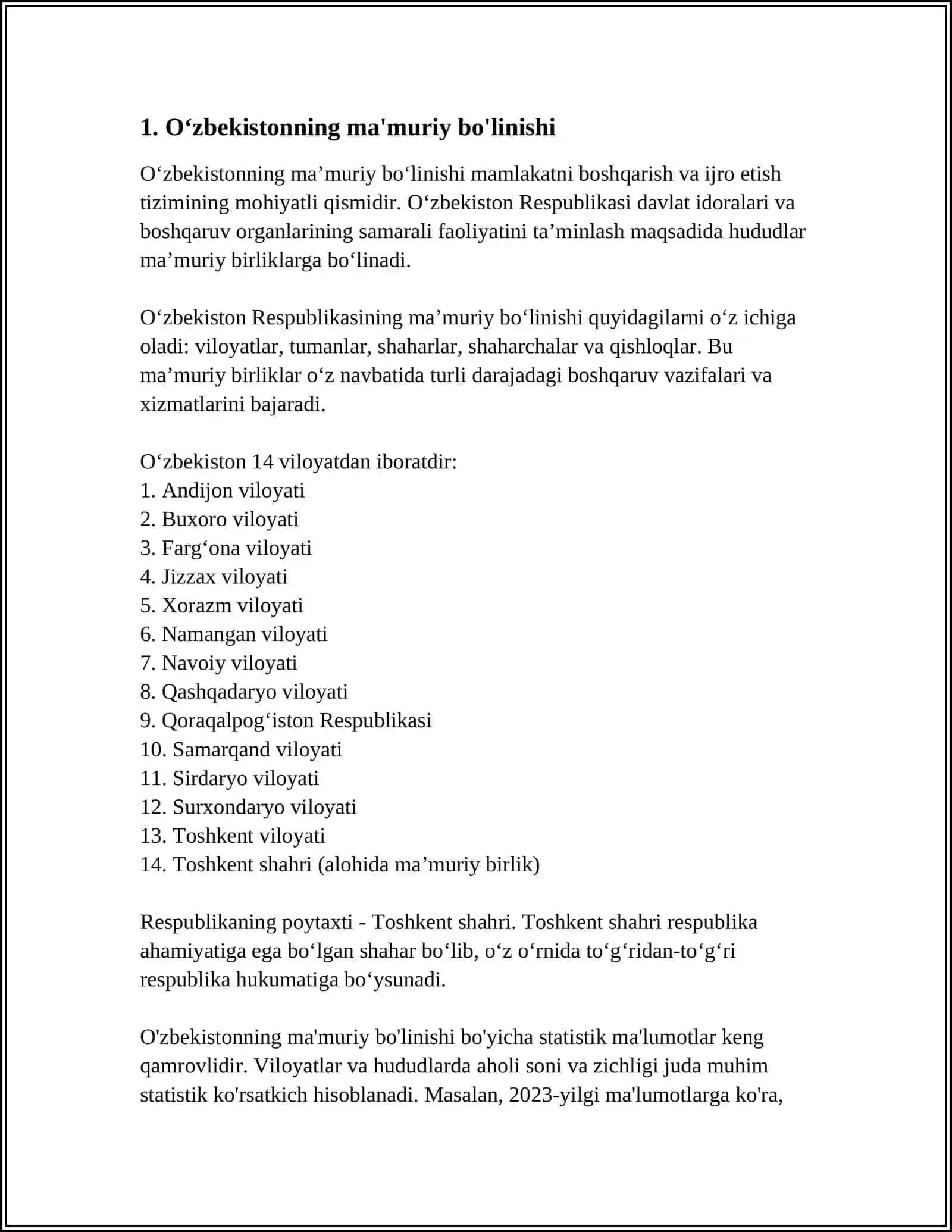 O‘ZBEKISTONNI SEYMIK RAYONLASHTIRISH XARITASI 3
