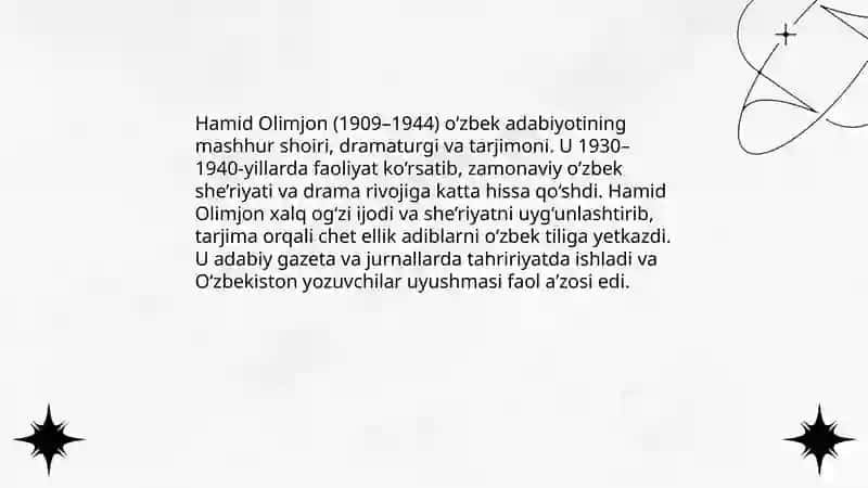 Hamid Olimjonning hayoti va faoliyati 3