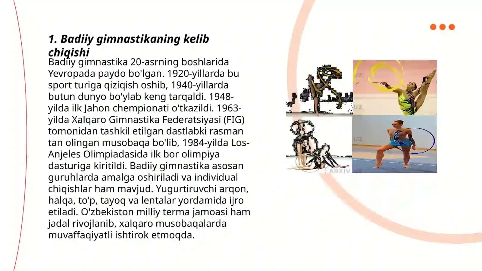 Badiiy gimnastika tarixi 3