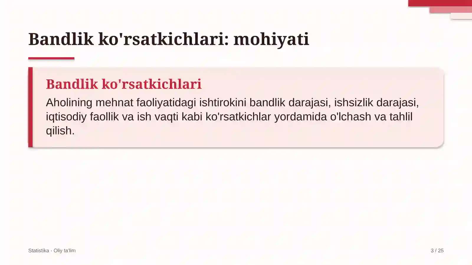 Maishiy texnika ishlab chiqarishda bandlik ko'rsatkichlari 3