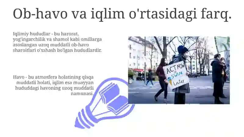 Ob-havo va iqlim. Iqlim mintaqalari 3