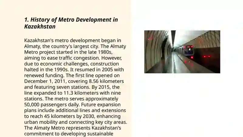 Almaty Metro Development in Kazakhstan 3