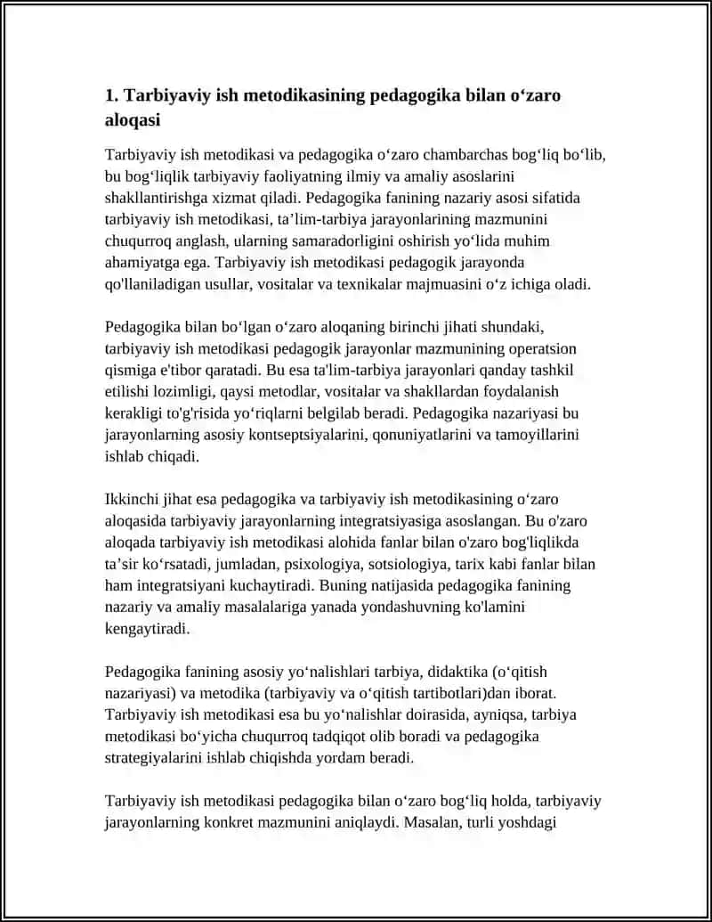 TARBIYAVIY ISH METODIKASI 3