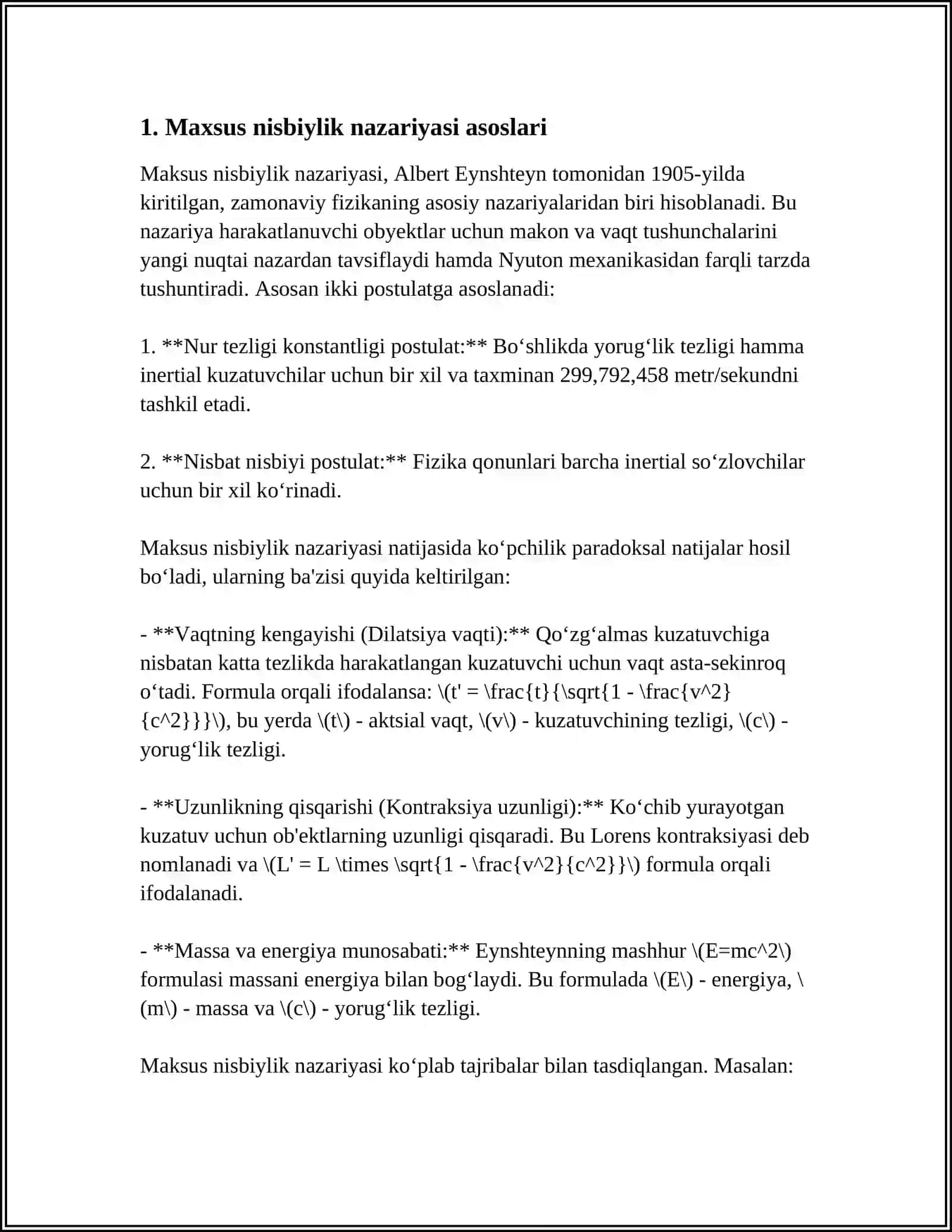 NISBIYLIK NAZARYASI ELEMENTLARI 3
