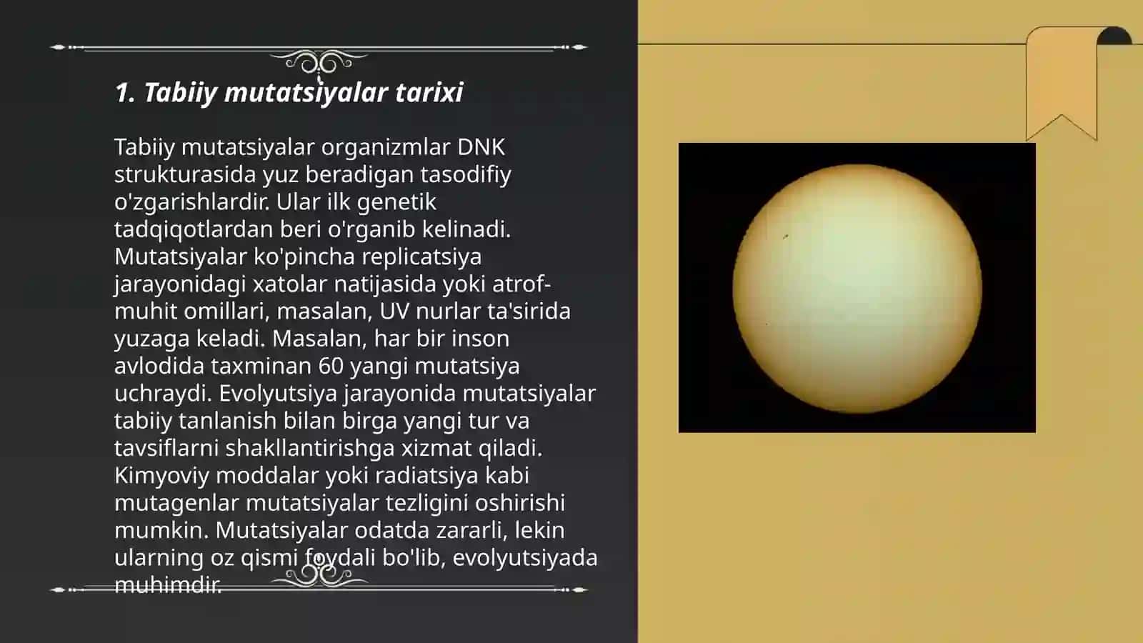 Tabiiy va Sun'iy mutatsiya 3