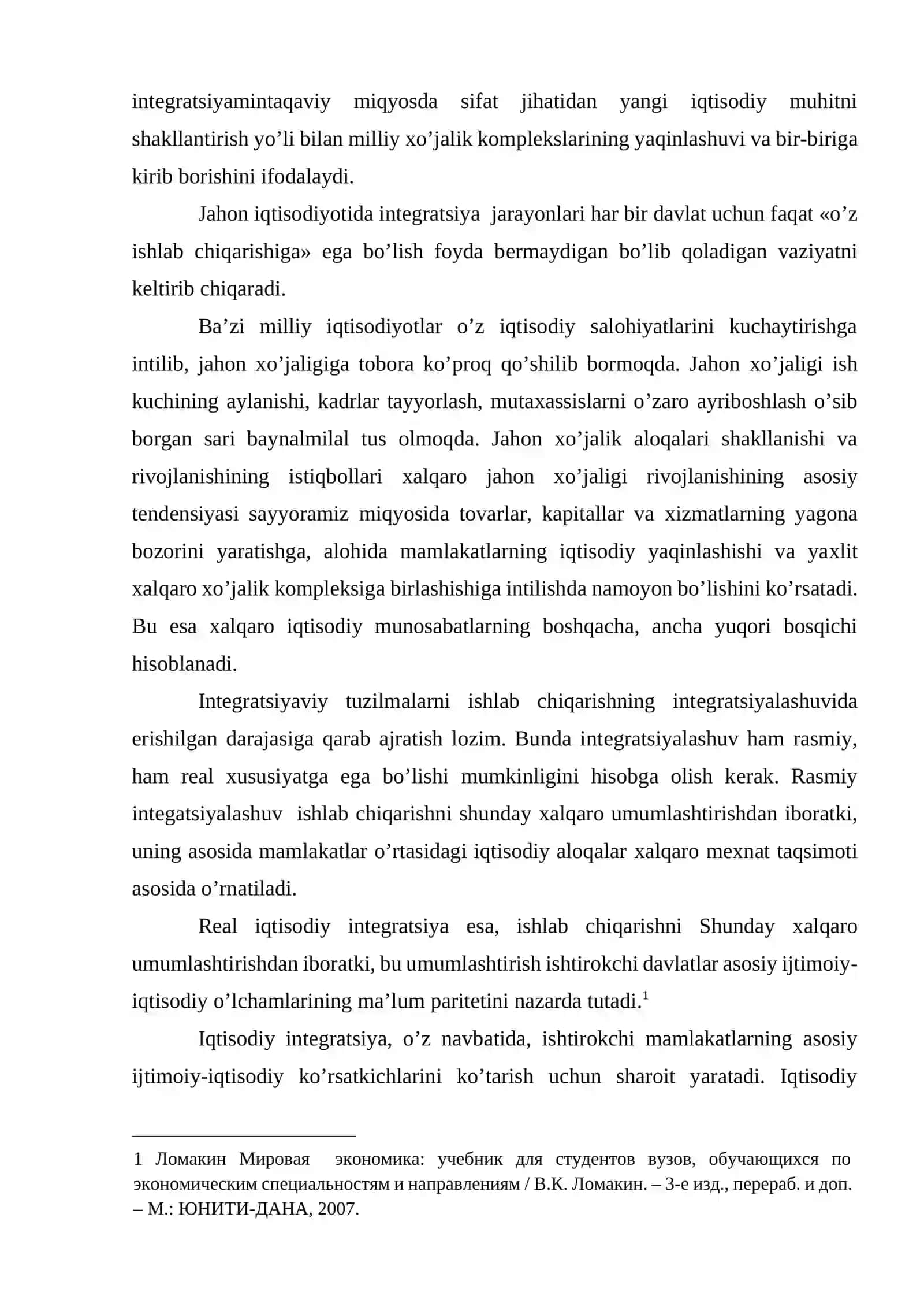 Xalqaro iqtisodiy intеgratsiya 3