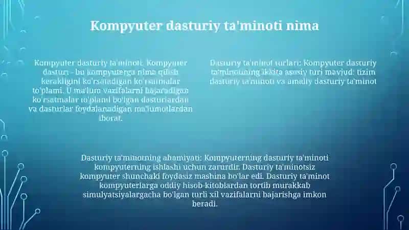 Kompyuterlarning Dasturiy Va Texnik Ta'Minoti Haqida Tushuncha 3