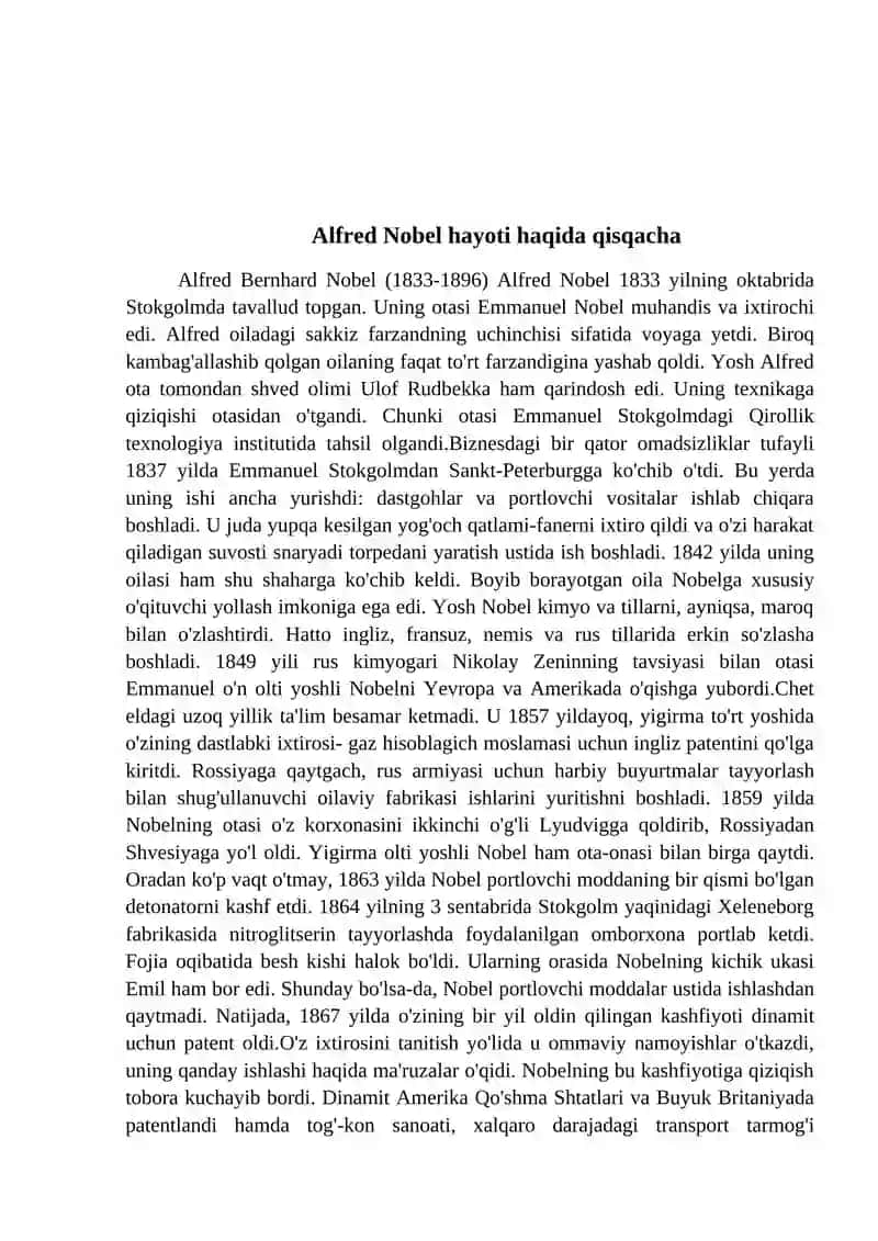 Kimyo sohasida Nobel mukofoti sovrindorlari va ularning yutuqlari 3