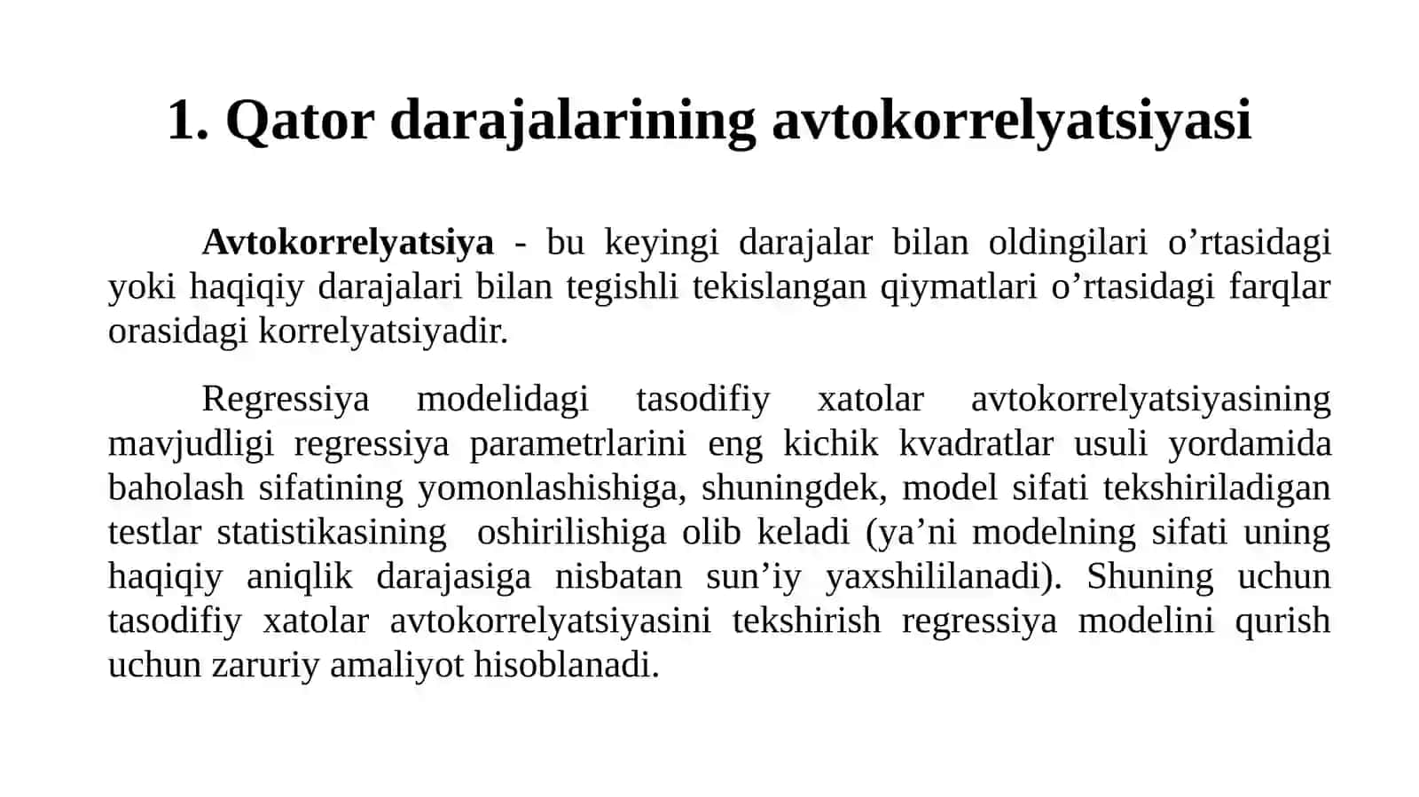 VAQTLI QATORLAR DARAJALARINING AVTOKORRELYATSIYASI 3