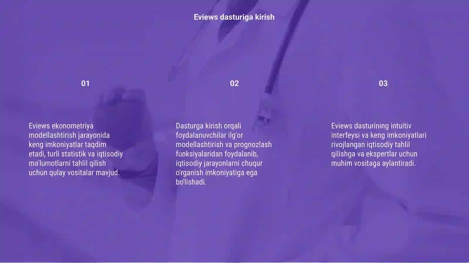 Eviews-ekonometrik modellashtirish dasturi imkoniyatlari 3