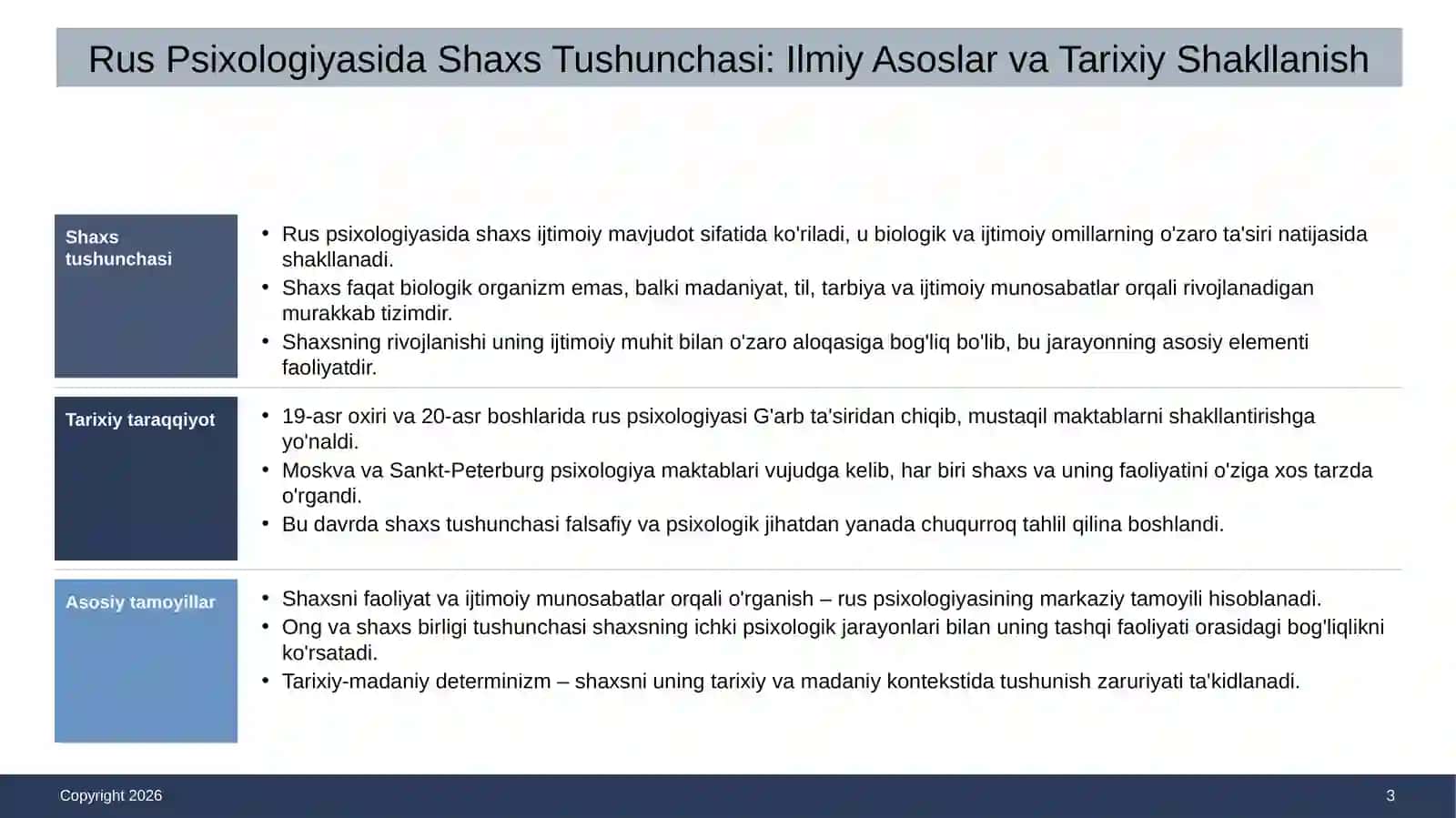 Rus Psixologiyasida Shaxsga Yondashuvlar 3