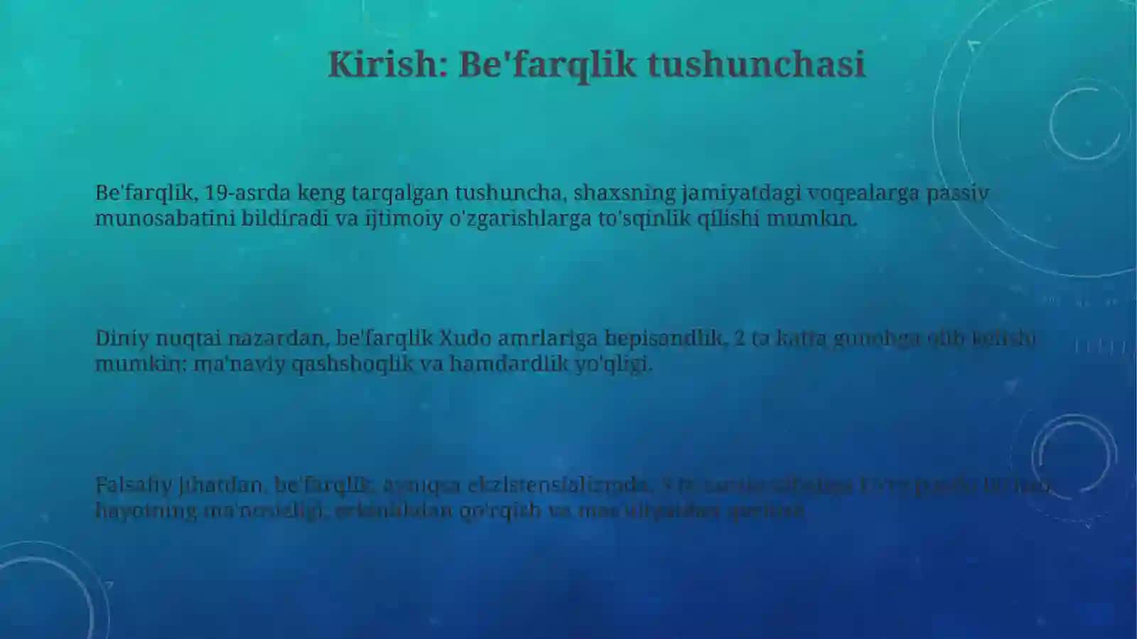 Din va Hurfikrlik 3