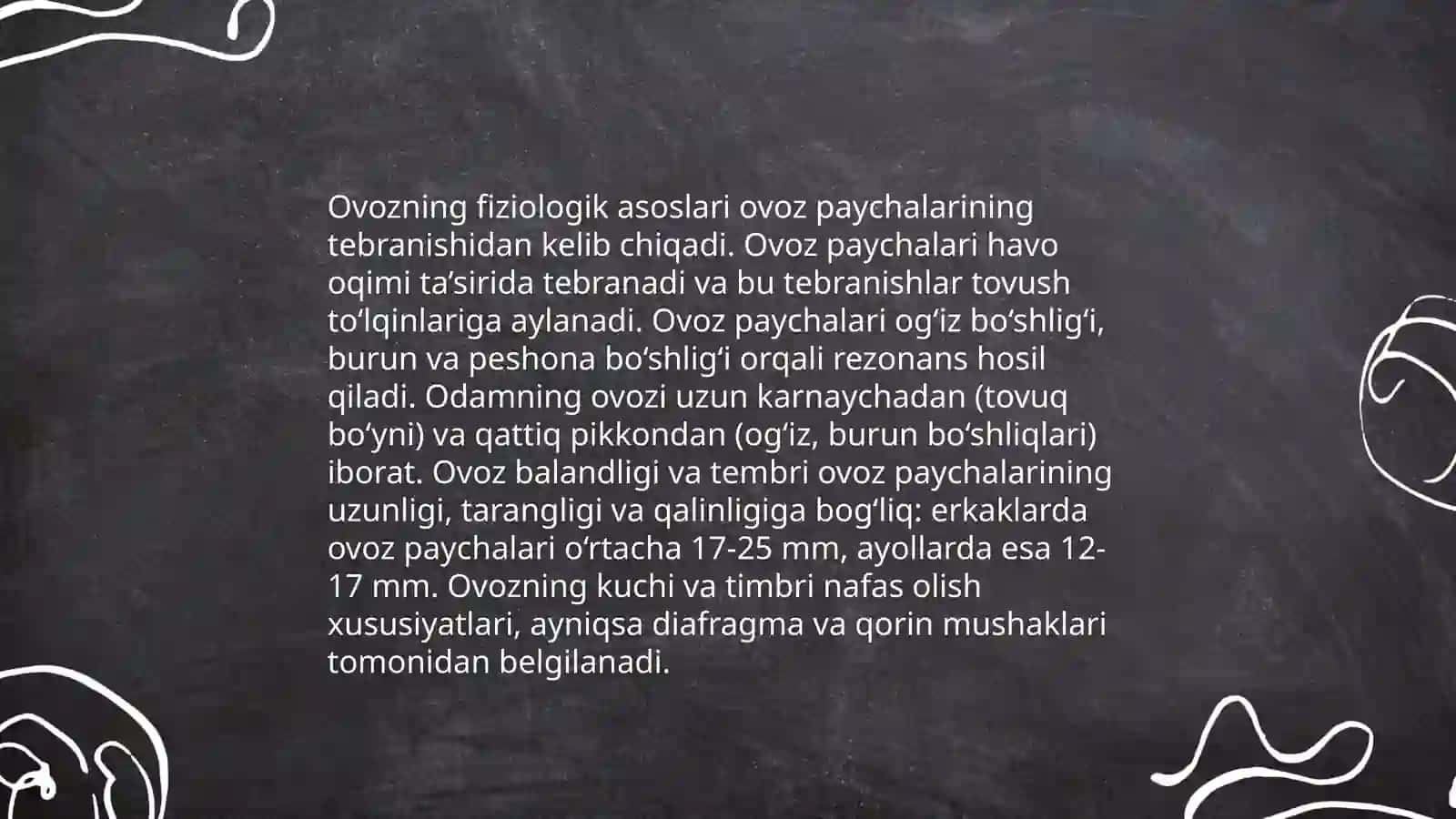 Ovoz paydo bo’lish mexanizmi 3