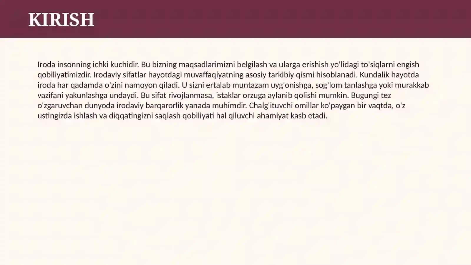 SHAXSNING IRODAVIY SIFATLARI 3