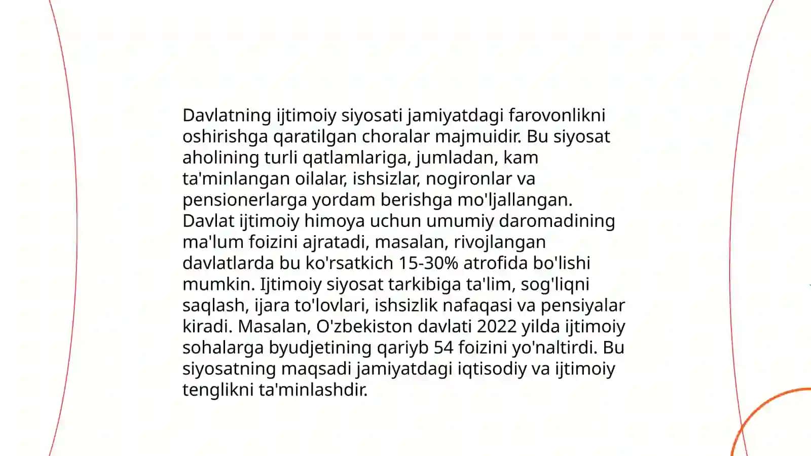 Davlatning ijtimoiy siyosati 3