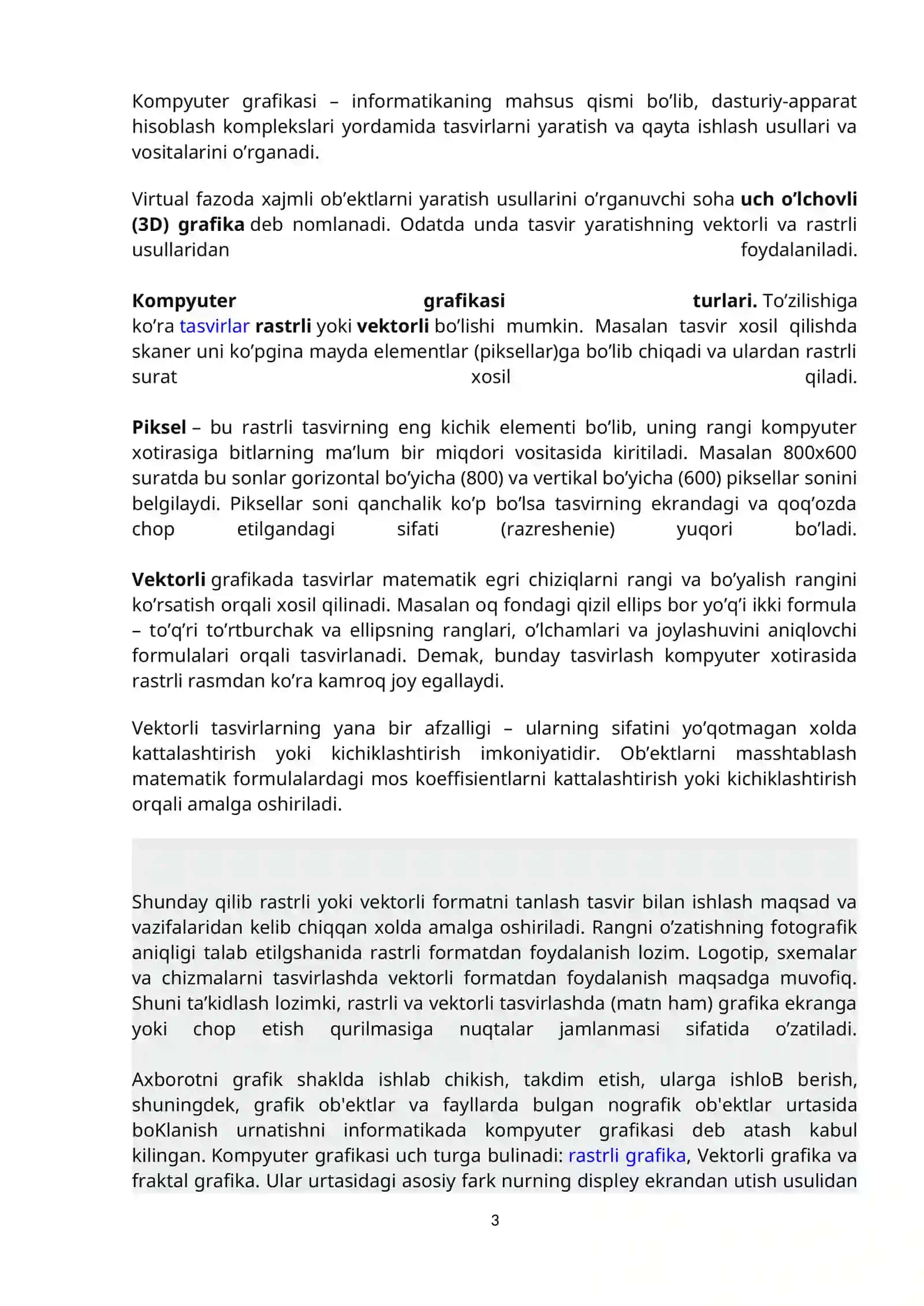 Kompyuter grafikasi haqida ma’lumot 3