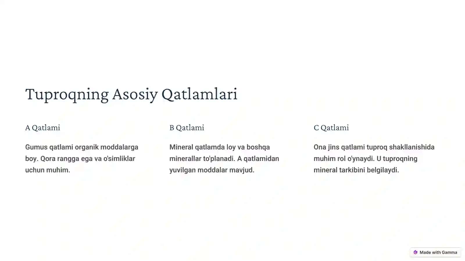 Tuproq Qatlamining Tuzilishi 3