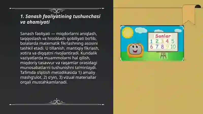 Sanash faoliyatining rivojlanish bosqichlari 3