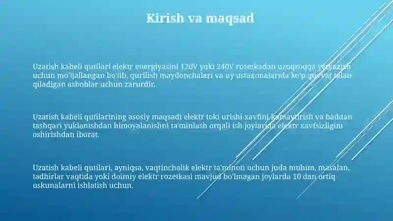 Uzatish kabeli qutisi 3