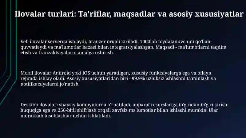 Applikatsiya turlariga namuna tayyorlash 3