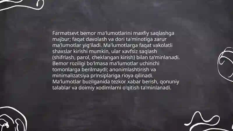 Farmatsevtning etik kodeksi prinsiplari 3