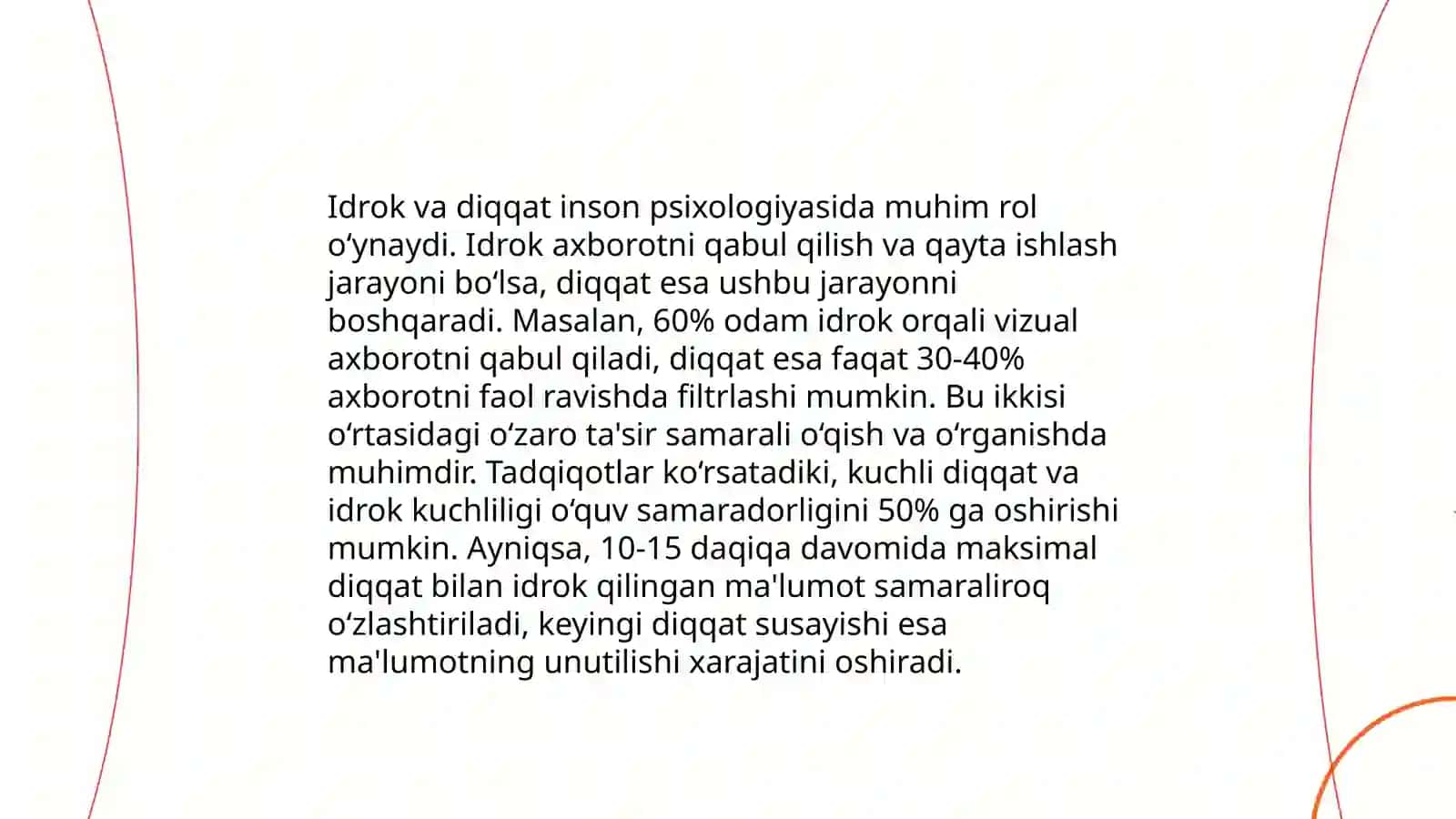 Idrok va Diqqatning o‘zaro ta'siri 3