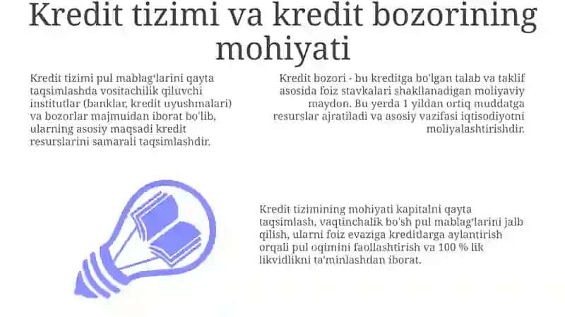 Kredit tizimi va kredit bozorining mohiyati 3
