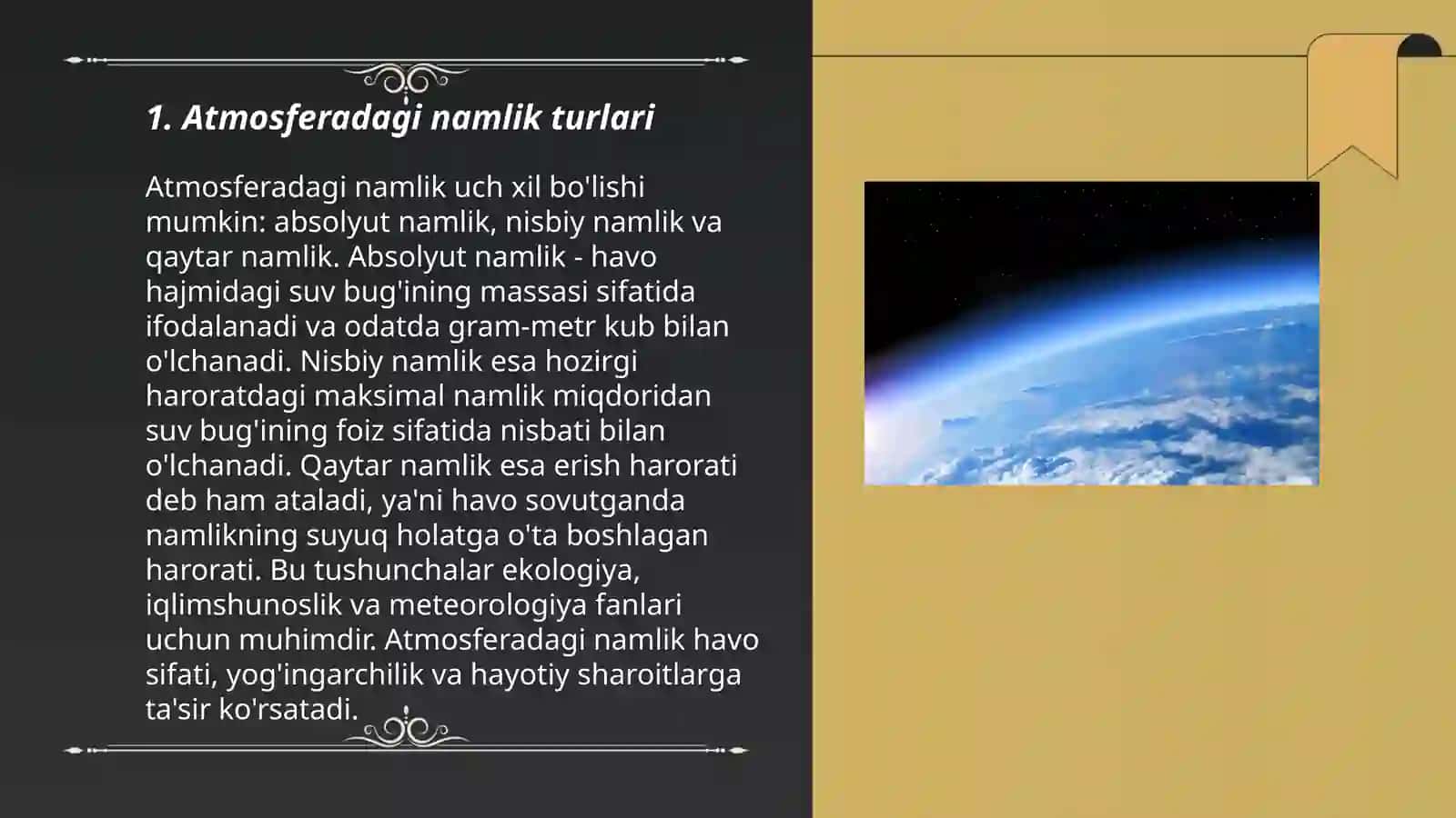 Atmosferada namlikning aylanishi 3
