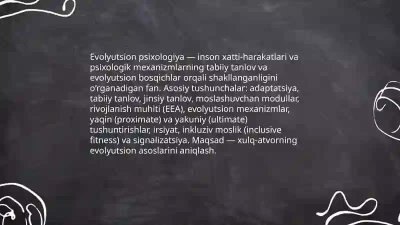 Evolyutsion psixologiyaga kirish. 3