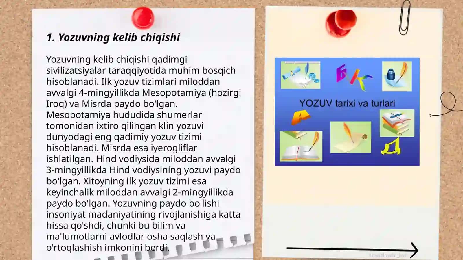 Yozuv va uning rivojlanish bosqichlari 3
