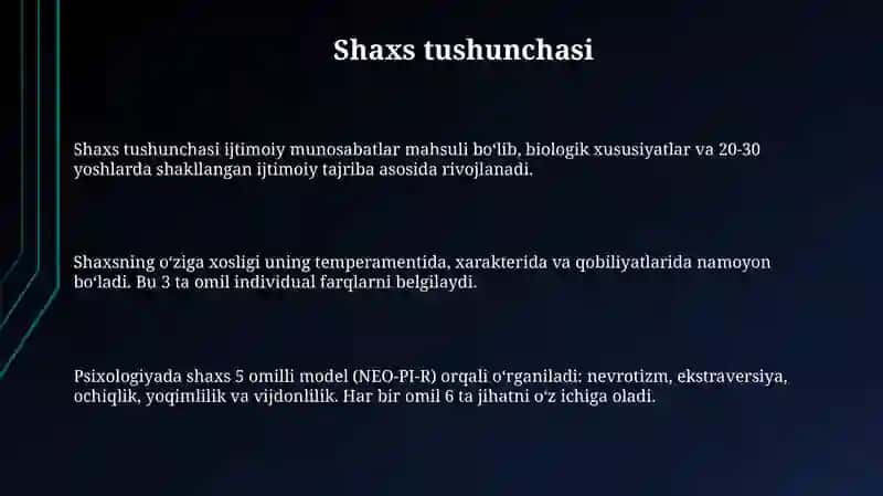Shaxs tushunchasi 3